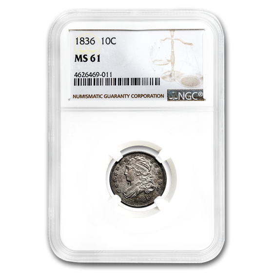 1836 Capped Bust Dime MS-61 NGC 1836 Capped Bust Dime MS-61 NGC